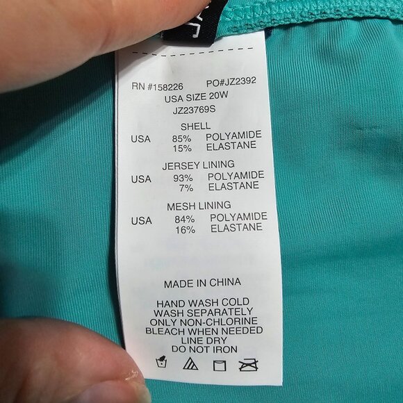 Jantzen Turquoise Womens Tummy Control Swim Skirt Size 20W Poolside Beach Resort - Picture 4 of 8
